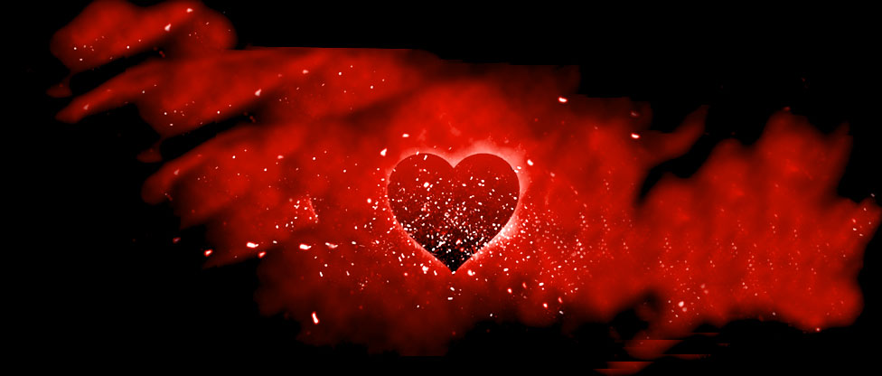 Image of heart in red light from Love Contraception by Joram Piatigorsky