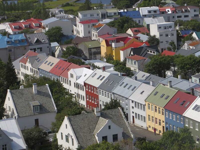 The colorful homes of Reykjavik